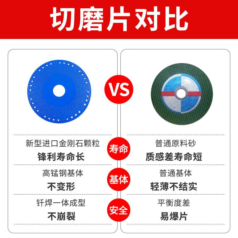 切铁王切割片不锈钢角铁金属合金角磨机专用砂轮片金刚石锯片水磨