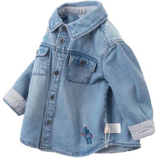 【商场同款】戴维贝拉男童衬衫儿童衣服童装宝宝牛仔衣春装婴儿