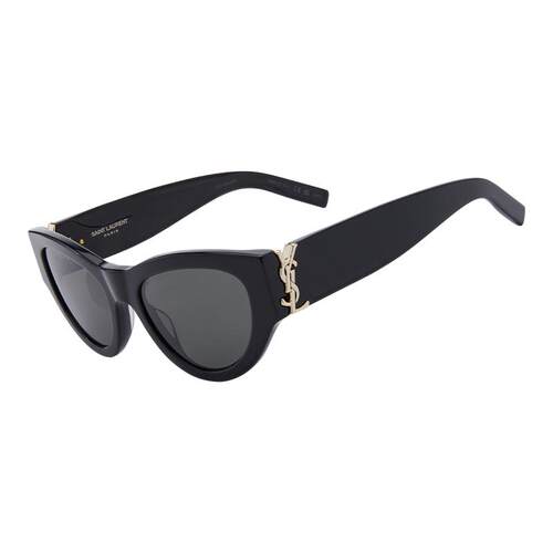 【自营】YSL/圣罗兰女款宽腿猫眼眼镜防晒墨镜显脸小太阳镜M94