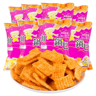 狗牙儿蛋锅巴烧烤味零食40g×8包