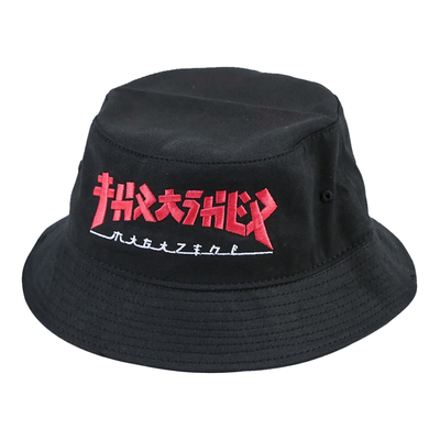 火焰日文哥斯拉刺绣现货渔夫帽