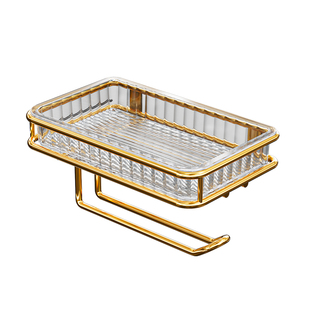 卫生间纸巾盒壁挂式免打孔轻奢高档浴室洗手间马桶边抽卷纸置物架