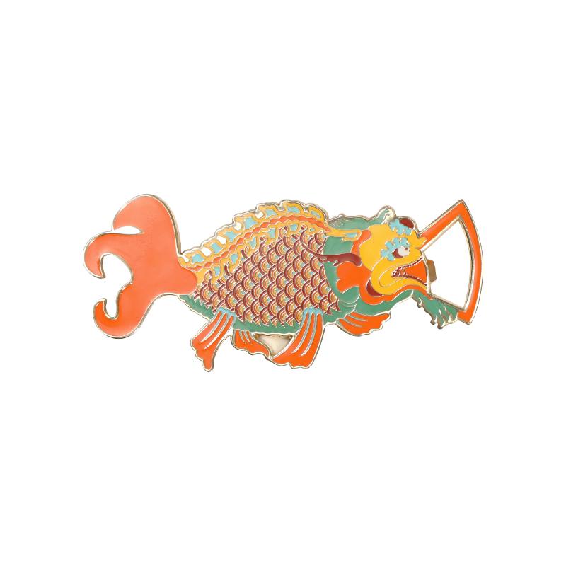 成都博物馆 皮影鳌鱼冰箱贴磁力贴开瓶器 博物馆文创纪念品礼物