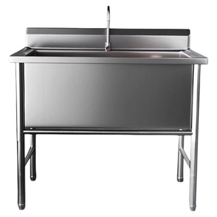 304不锈钢解冻池商用大号水槽加厚洗碗池洗菜盆浸泡池厨房清洗池