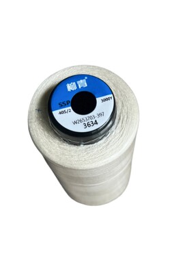 米白色系3634 破洞修补402柳青牌缝纫线家用机用手缝线细线