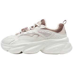 特步蛋卷鞋女棉鞋冬加绒保暖二棉休闲鞋轻便百搭运动鞋厚底老爹鞋