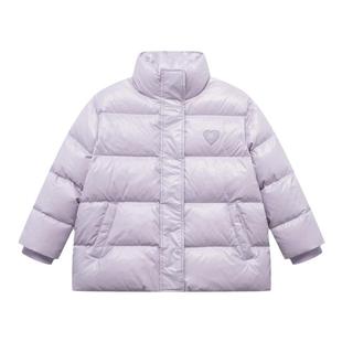 笛莎官方童装女童亮面羽绒服加厚冬季新款大童女孩儿童免洗面包服