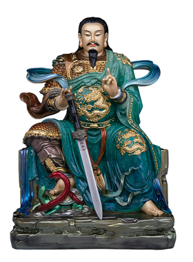 玄天上帝神像汉白玉家用供奉祝福玄武祖师道家祖师爷摆件真武大帝