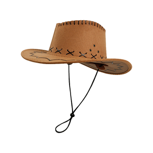 旅游西部牛仔帽子女夏季女款辣妹遮阳帽大帽檐防晒帽女街拍骑士帽