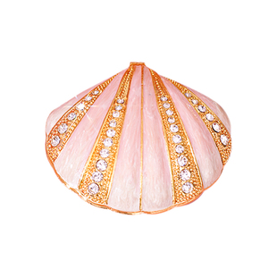 A贝壳戒指盒对戒盒求婚可爱小型首饰盒收纳结婚生日送人礼物盒