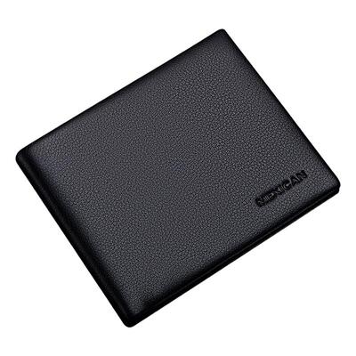 稻草人短款皮夹子男士钱包