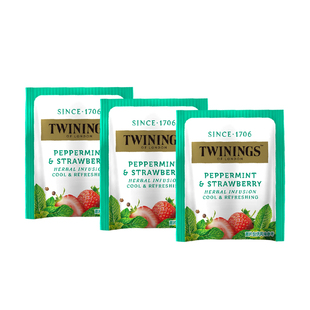 【U先试饮】twinings英国川宁草莓味薄荷花草茶3袋试饮 0咖啡因