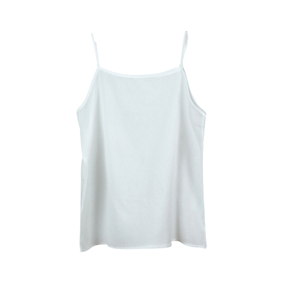 100%纯棉白色中长款吊带内衬裙打底裙连衣裙内搭宽松大码背心衬裙