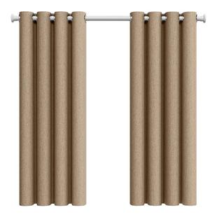 新中式中古风棉麻咖色a类环保窗帘遮光新款卧室高级感客厅复古布