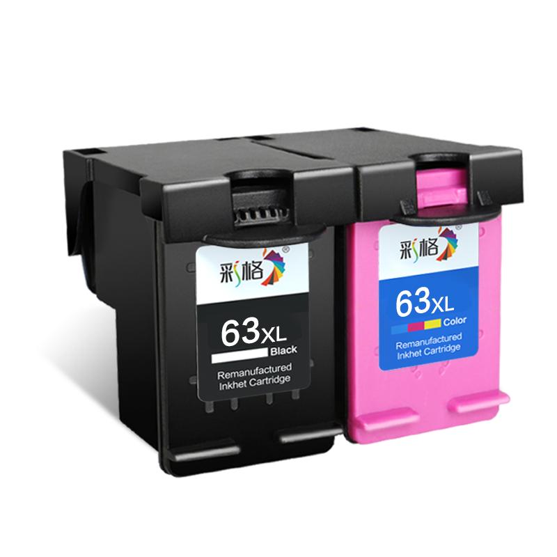 适用惠普HP63XL墨盒HP3630 3632 3830黑色2130 2131彩色4520 4522 4524 4650打印机连供可加墨非原装Deskjet