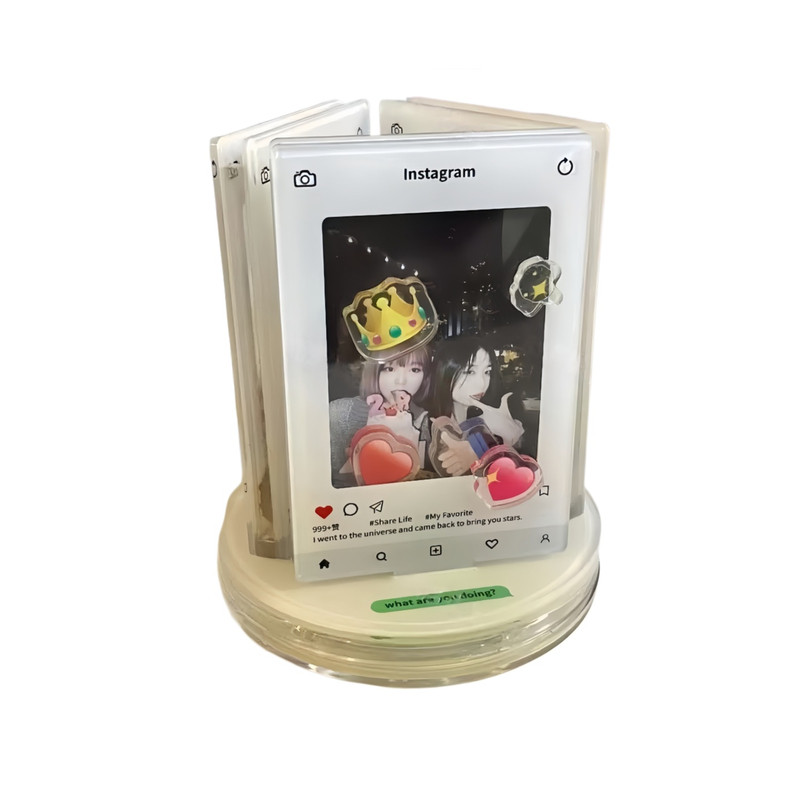 ins亚克力3寸拍立得旋转立牌相框