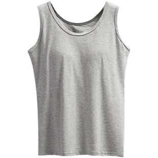 纯棉吊带背心女罩杯一体式带胸垫免穿文胸内衣小内搭抹胸打底黑色