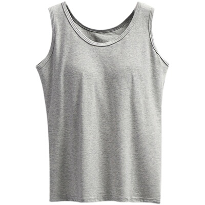 纯棉棉吊带背心女罩杯小内搭黑色