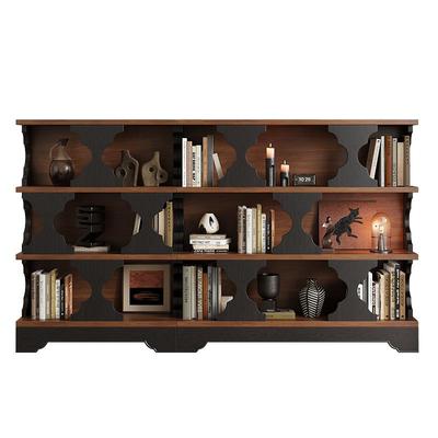 中古风半墙书柜侧边矮书架组合柜