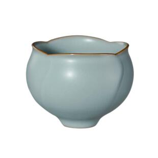 汝窑女主人茶杯陶瓷品茗杯景德镇复古单杯手工汝瓷功夫茶具玫瑰杯