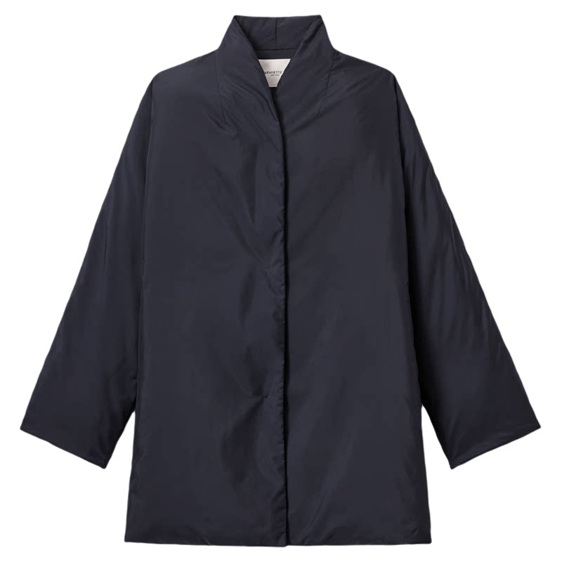 LAFAYETTE148/拉飞逸中长款面包领白鹅绒羽绒大衣