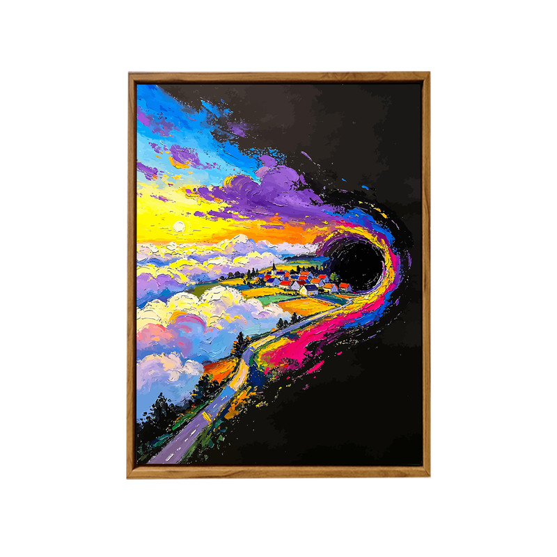高级感小众艺术治愈风景数字油画