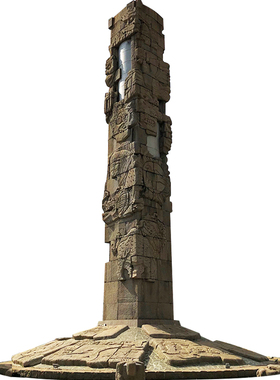 大理石浮雕文化柱子户外