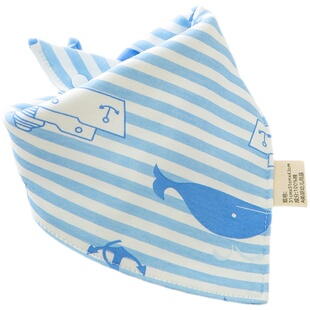 宝宝口水巾纯棉围嘴新生婴儿防吐奶水围兜超柔吸水吃饭围脖三角巾