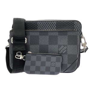 中古LV路易威登女包A级95新3D Trio Messenger-棋盘格斜挎包