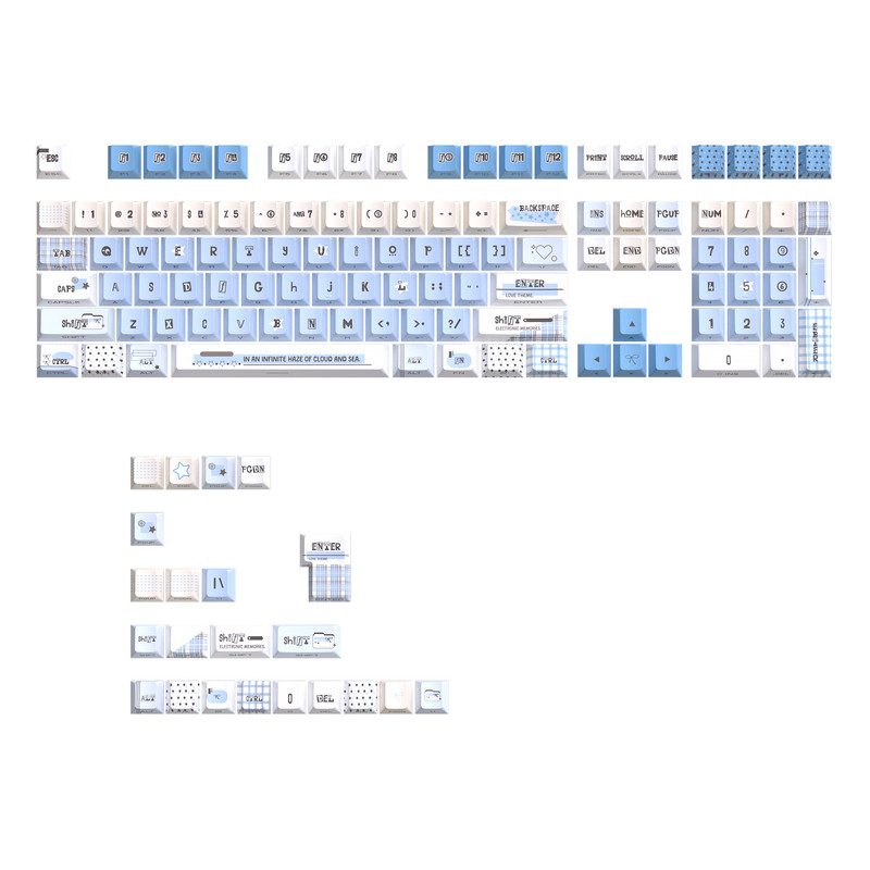 黑吉蛇海盐冰茶PBT+PC热升华键帽
