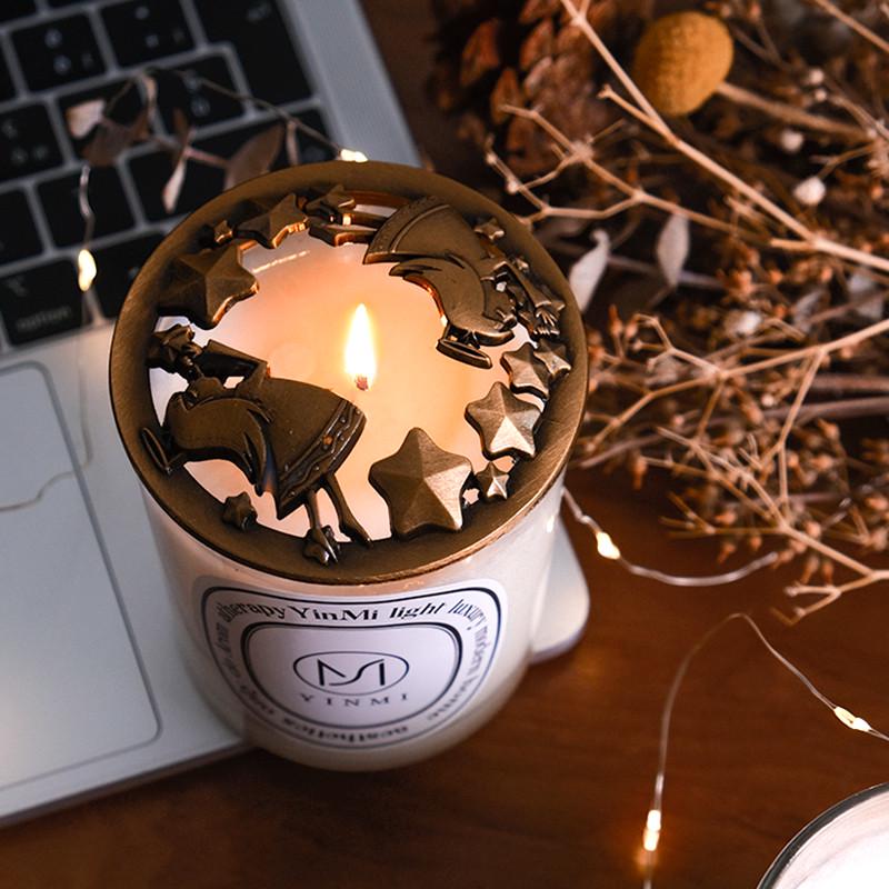 YinMi尹谜香薰蜡烛聪明盖盖防挂壁大号小号蜡烛盖聚热烧香薰盖