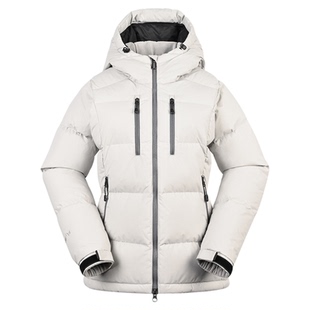 黑冰抗寒户外男款防风保暖连帽羽绒服800蓬松鹅绒羽绒衣外套8528