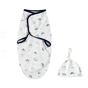 insular初生婴儿包单新生儿纯棉防惊跳神器宝宝包被襁褓巾睡袋