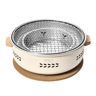 原始人围炉煮茶烤火炉套装室内家用烧烤炉户外架子火盆炭器具全套