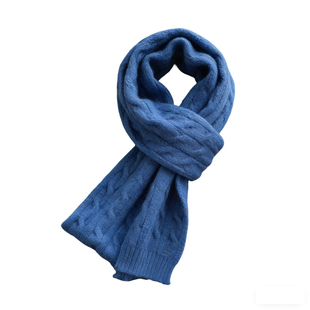 宇宙闪烁请注意刘耀文同款蓝色围巾韩系氛围感男女同款冬保暖围脖
