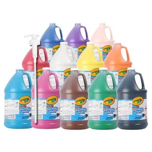 crayola绘儿乐颜料幼儿颜料大桶装3.78升手指画颜料套装无需稀释儿童颜料大瓶涂鸦安全可水洗彩绘宝宝幼儿园