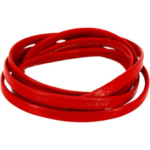 扁皮绳头层羊皮牛皮柔软choker项圈腰带手链方糖表带轻奢真皮吊坠