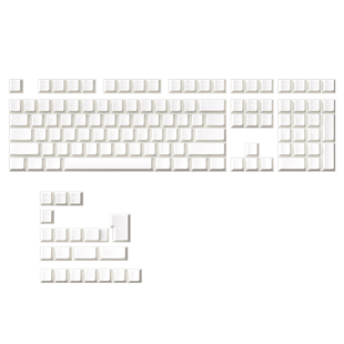 【顺丰】黑吉蛇汉白玉键帽白色原厂高度双色128键小全套机械键盘