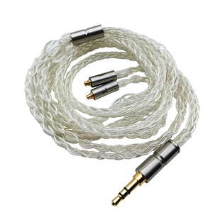 耳机升级线八股mmcx插头平衡6n单晶铜镀银线混编diy发烧音频线材