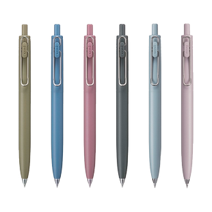 日本uniball one三菱新款小浓芯UMN-SF低重心升级款秋冬限定梦占花霞黑色速干按动中性笔学生公签字水笔