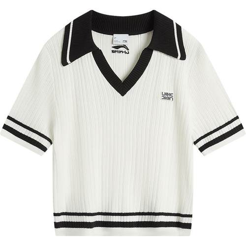 李宁编织衫女士夏季运动时尚系列套头衫修身女装上衣针织运动服