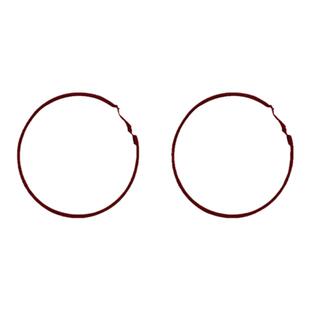 秋冬新款酒红植绒大圆圈耳圈夸张耳环复古简约耳饰欧美风小众简约