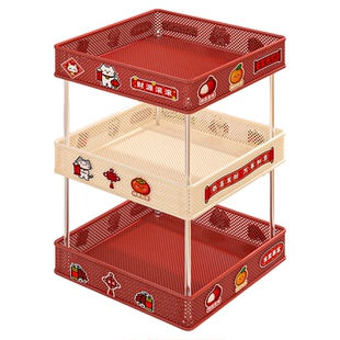 水果盘置物架零食收纳盒客厅茶几家用多层轻奢高档桌面果篮摆放盘