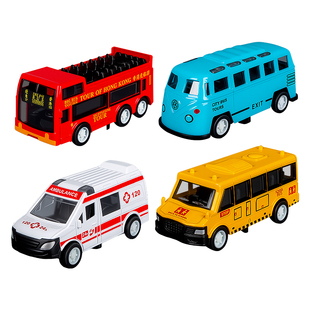 儿童合金小汽车玩具迷你回力车套装男孩子1比64收藏摆件仿真模型