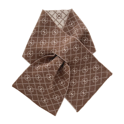 冬季百搭黑白交叉围巾护颈