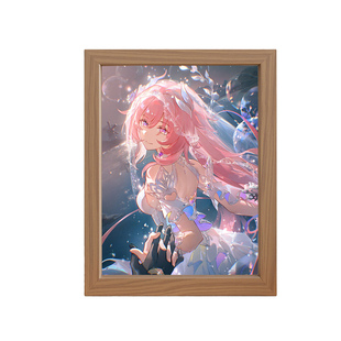 昔涟镜子灯光画动漫游戏二次元相框摆件发光小夜灯送朋友生日礼物