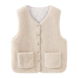 班尼路圆领外穿马甲女款2025新款秋冬叠穿保暖亲肤可两面穿马夹N