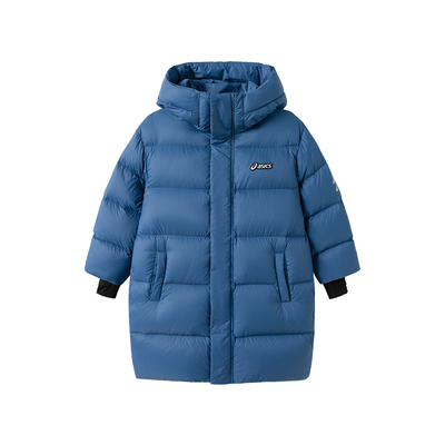 ASICS/亚瑟士童装25年冬季儿童中长款泡芙羽绒服加厚保暖舒适防水