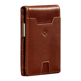 HANMIIS真皮卡包植鞣头层牛皮男士证件钱包男款复古手工卡片包