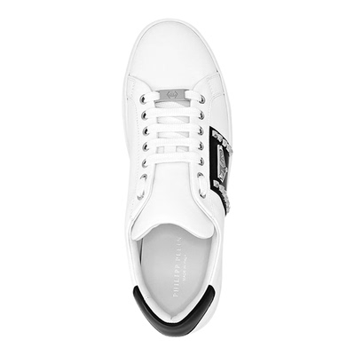 PHILIPP PLEIN 春夏男女同款鞋子经典Hexagon铆钉皮质低帮板鞋